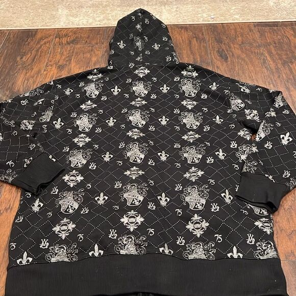 VTG Avirex all over print silver logo full zip sweatshirt size XL rare in EUC - Picture 14 of 14